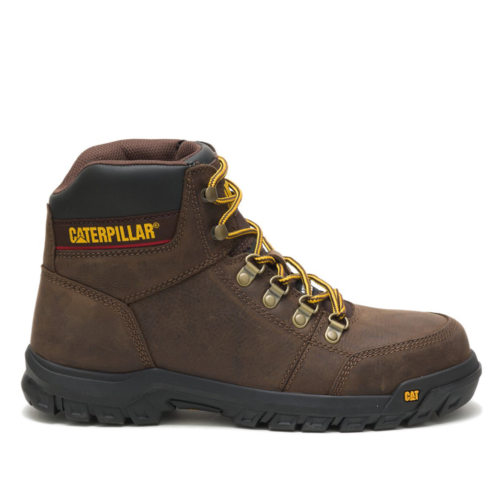 CAT Men's Work Boots with Outline Steel Toe from Columbia Safety